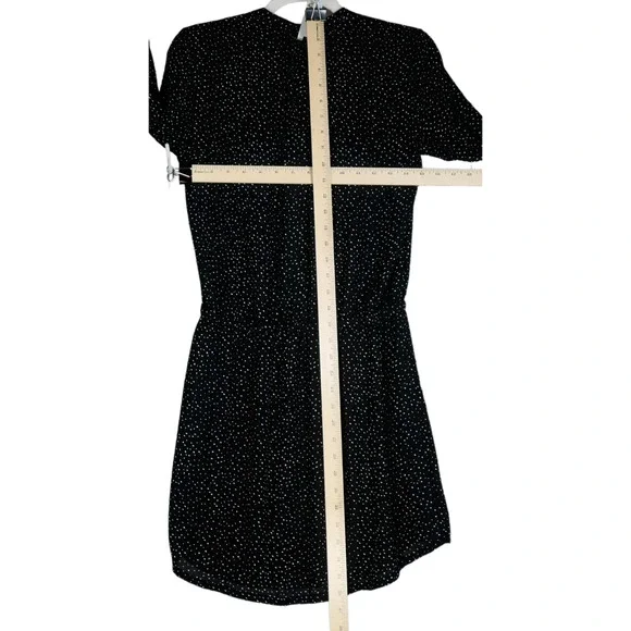 Hilary Radley Black Shirt Dress Womens Size XS Elastic Drawstring Long Sleeve - Picture 6 of 9